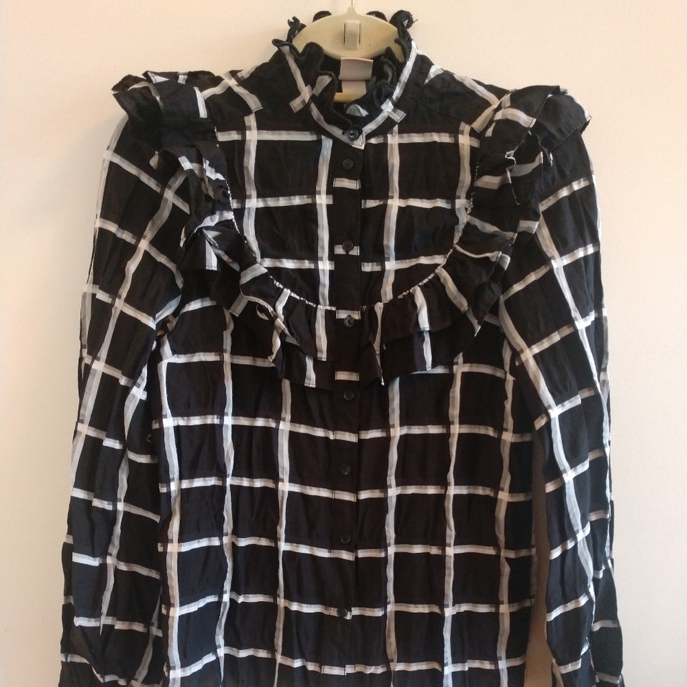 American Apparel ruffle blouse.